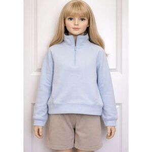 Girls’ Active Comfort Fleece 1/2 Zip Pullover Sweatshirt XL(14) - All In Motion